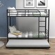 preview thumbnail 41 of 54, Full Size Loft Bed with Built-in L-Shaped Desk and Storage Shelves