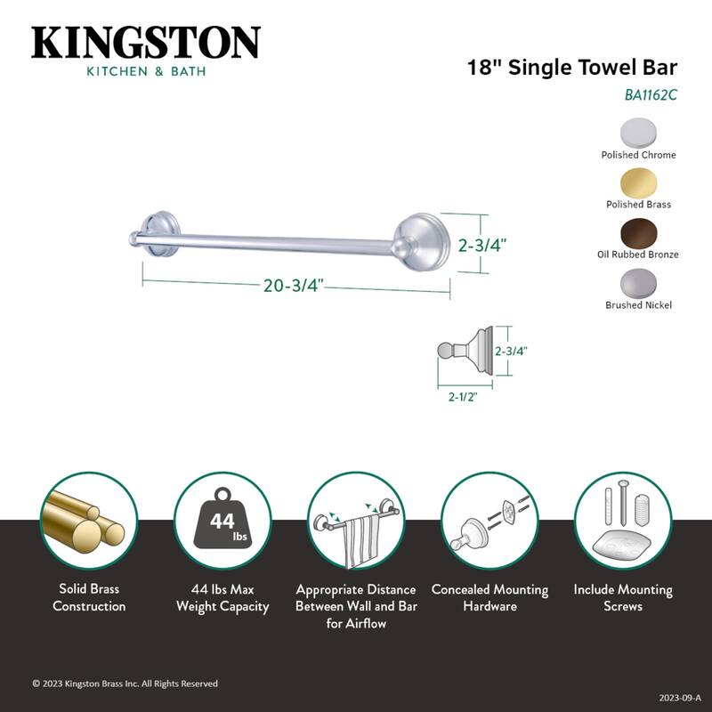 Kingston Brass Vintage 18-Inch Towel Bar
