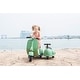 preview thumbnail 13 of 14, 6V Licensed Vespa Scooter Ride-On with Side Car for Kids, Dual Seats, Music, Headlights, Safe & Fun for Ages 3+ - Green