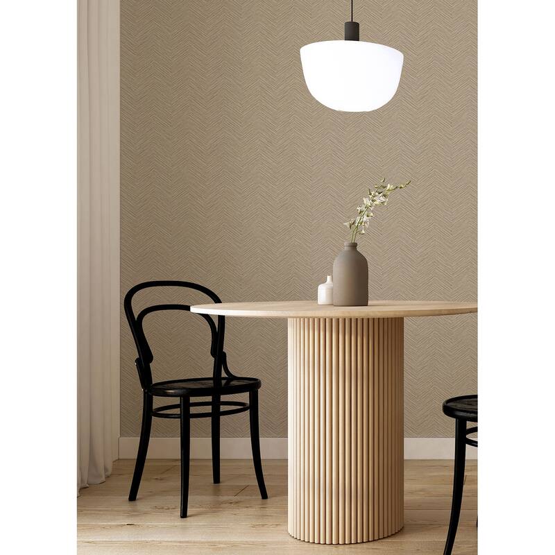 A-Street Prints Apex Light Brown Weave Wallpaper