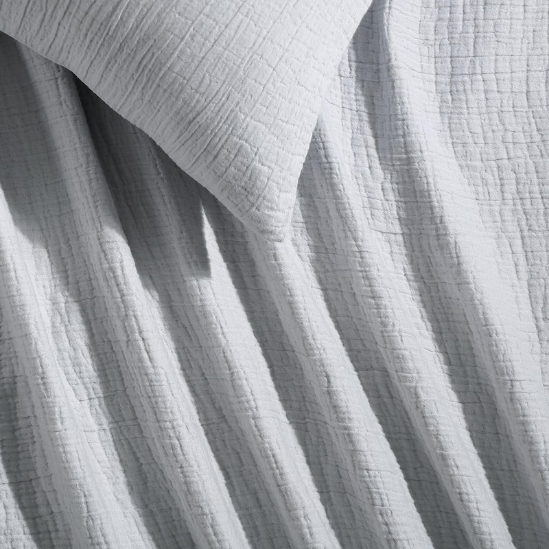 Calvin Klein Washed Texture Solid Cotton Duvet Cover Set
