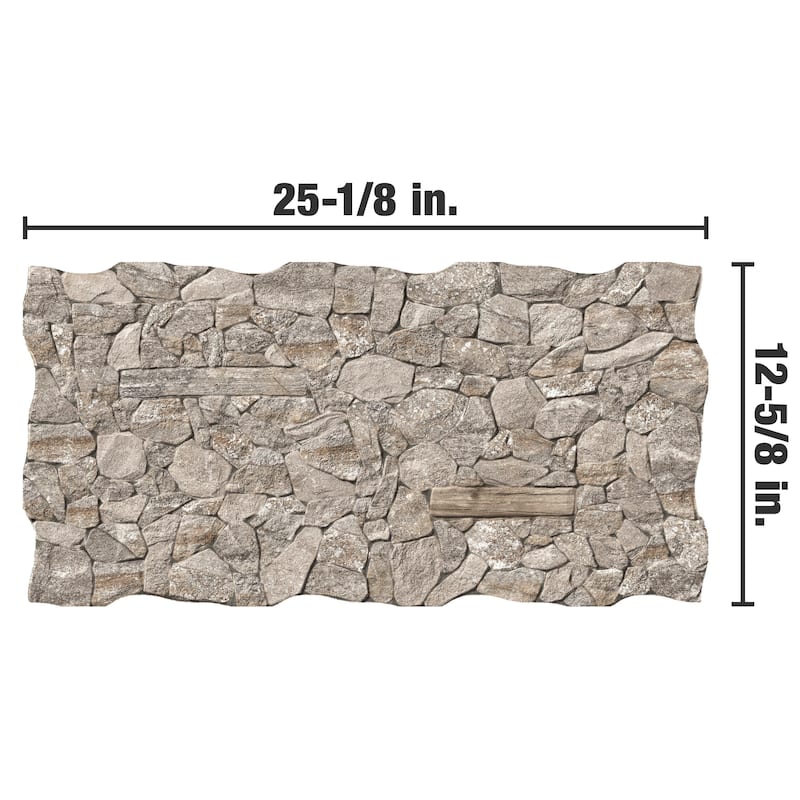 Merola Tile Caldera Castle Canto 12-5/8" x 25-1/8" Porcelain Floor and Wall Tile