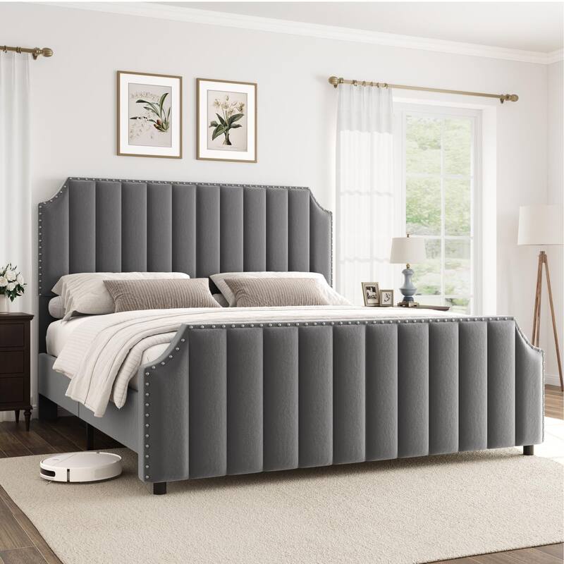 Platform Bed Frame with 50.2" Headboard