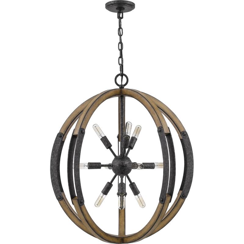 Babaton 10-Light Pendant in Old Black Finish - Old Black Finish