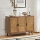 preview thumbnail 34 of 55, Filippo Traditional Rattan 3-Door Sideboard Cabinet by HULALA HOME