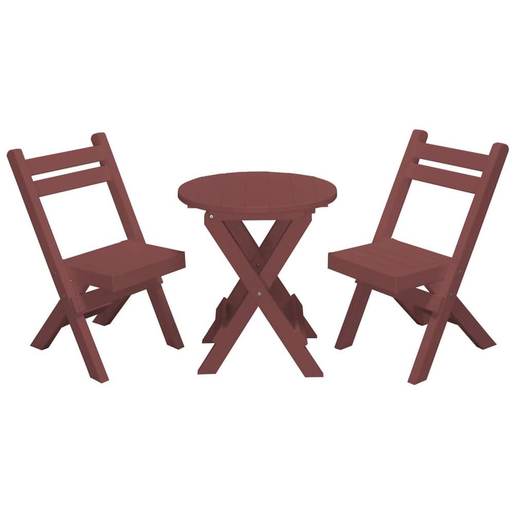 Poly Lumber Coronado Round Folding Bistro Set
