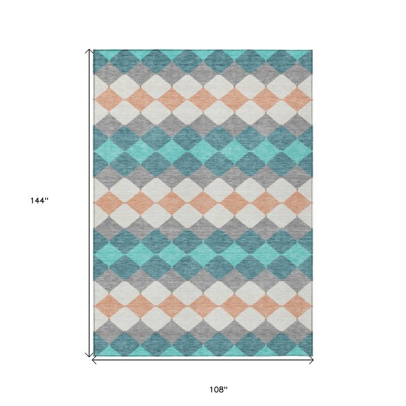 HomeRoots Geometric Transitional Rectangle Outdoor Rug