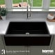 preview thumbnail 42 of 62, Karran Farmhouse/ Apron-front Quartz Single Bowl Kitchen Sink