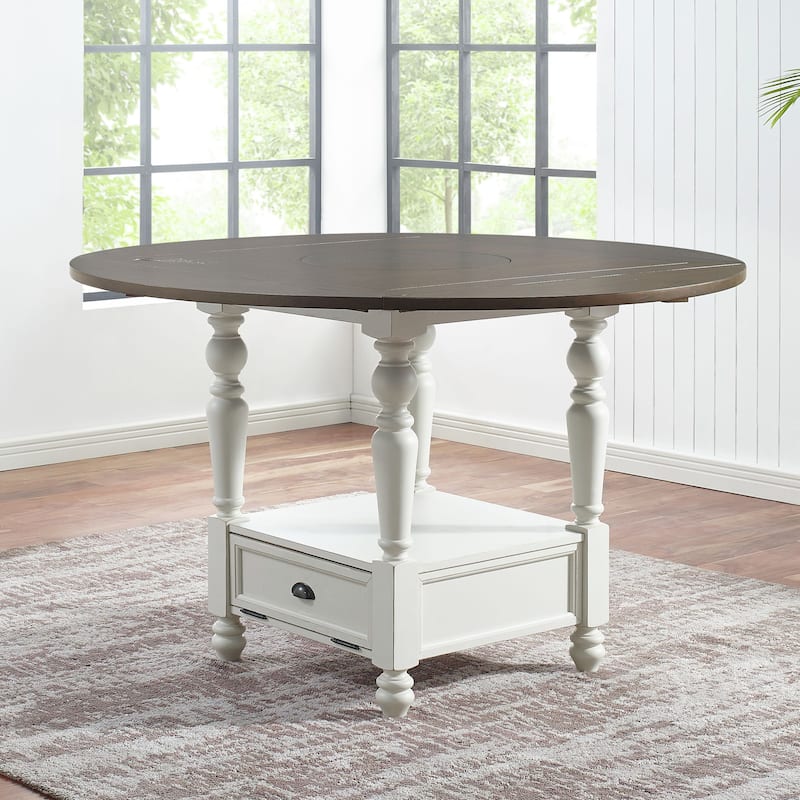 Steve Silver Jillian Two-tone Counter Height Drop Leaf 7-Piece Dining Set