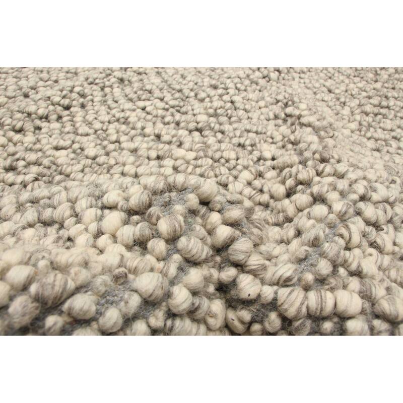 ECARPETGALLERY Braid weave Sienna Khaki Wool Rug - 5'0 x 7'11