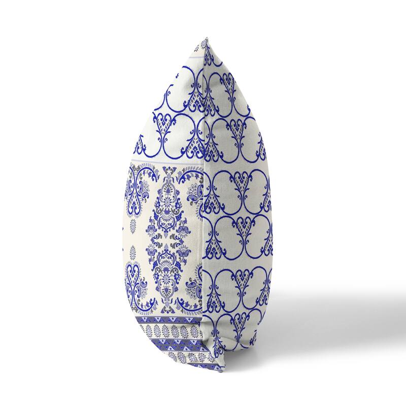Amrita Sen Floral Fusion Indoor Outdoor Pillow with Zip
