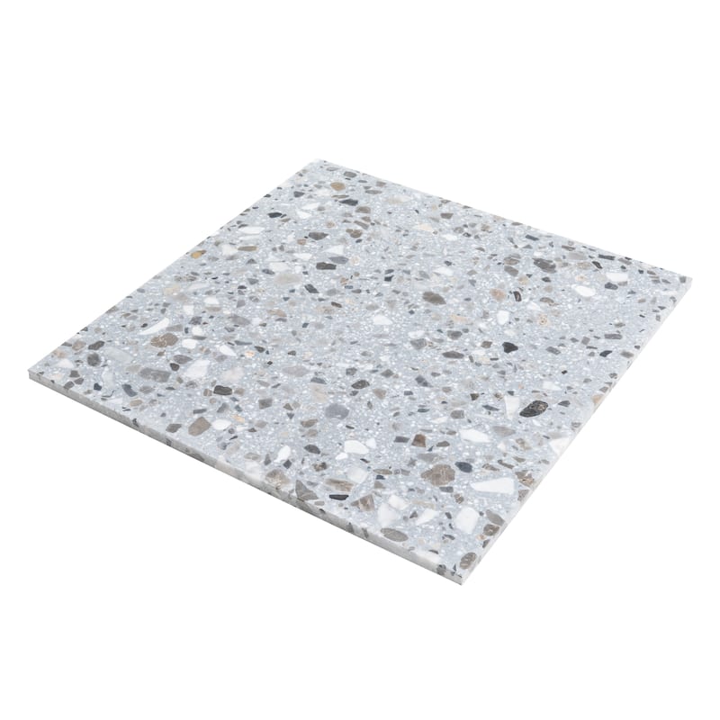 Apollo tile 24" x 24" Terraforma Honed Gray Beige Terrazzo Tile (7.75 sq ft/case) - 2 Pack