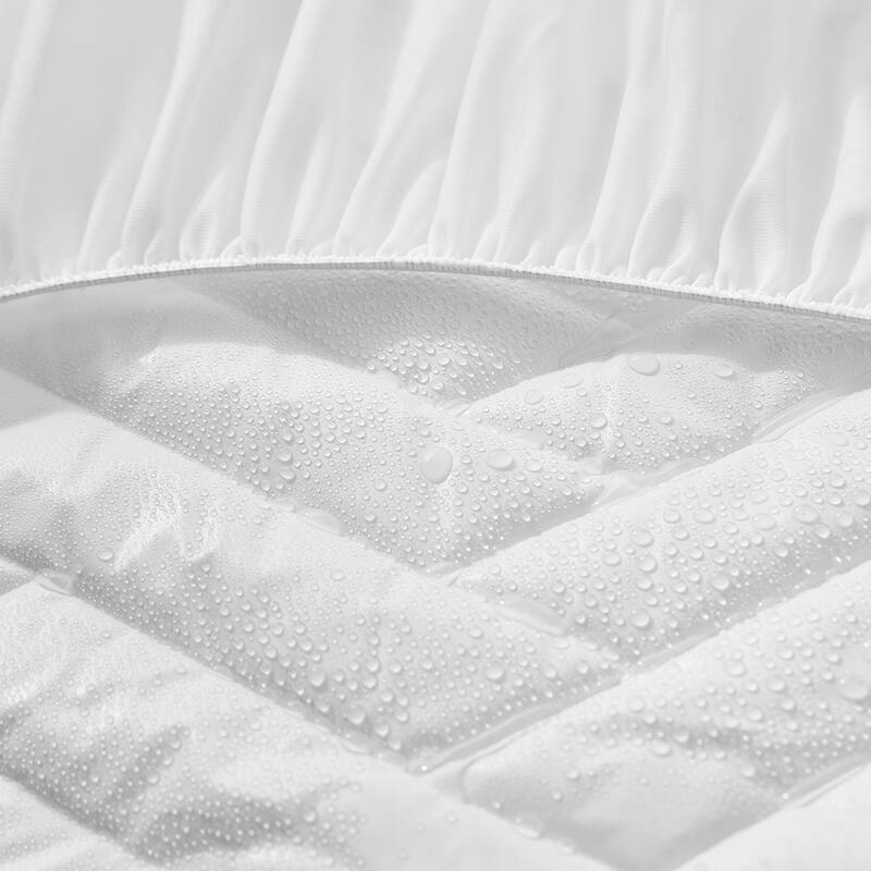 Cotton-Top Twin XL Mattress Pad - Waterproof - White
