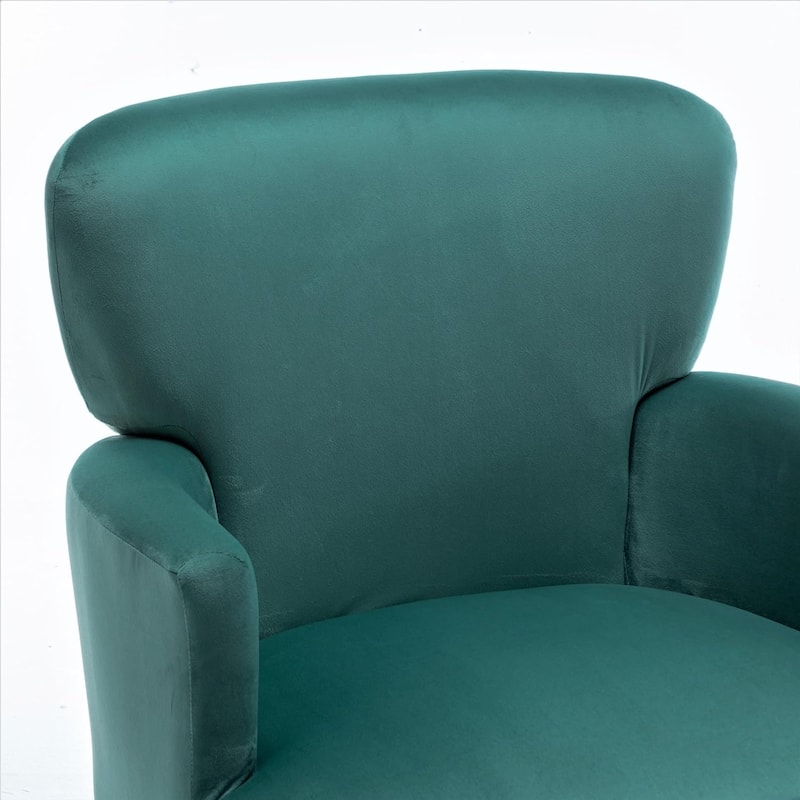 US Pride Furniture Trendy Velvet Accent Chair with Gold Metal Legs Upholstered Armchair