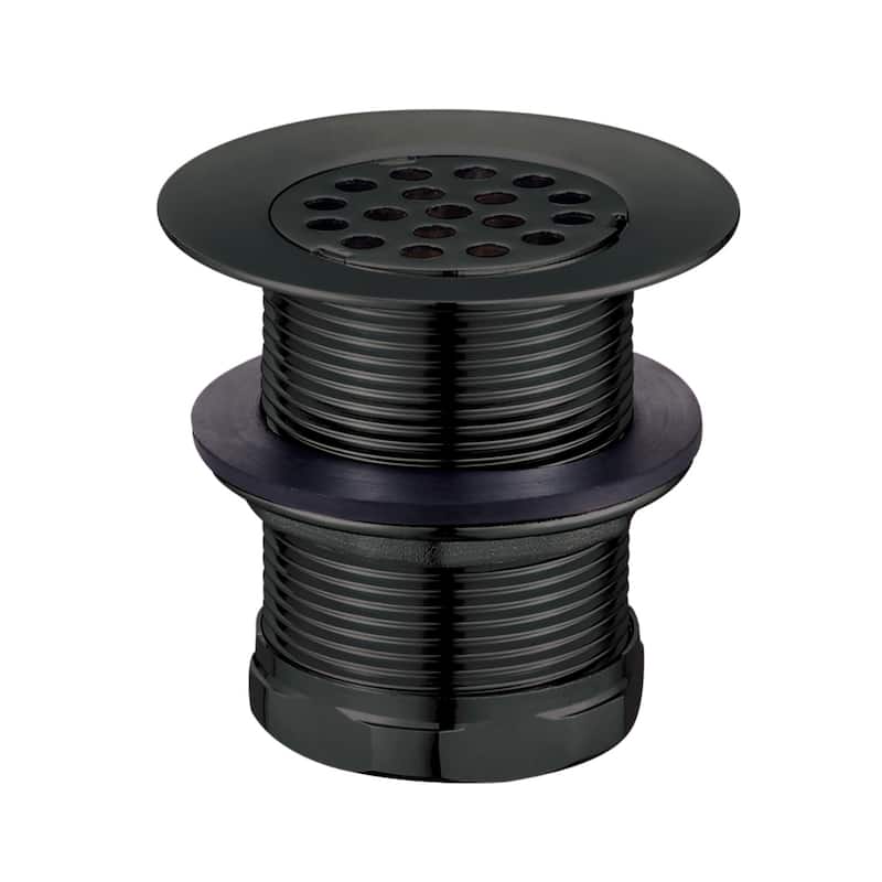 Kingston Brass Seattle 2-Inch Brass Grid Bar/Utility Sink Basket Strainer - Matte Black