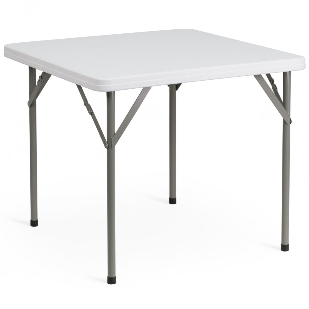 2.85-Foot Square Plastic Folding Table - Event Folding Table - 34.25"D x 34.25"W x 29.5"H