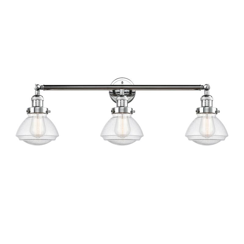 Innovations Lighting Olean 3 Light 31" Wide Bathroom Vanity Light - Polished Chrome / Seedy