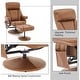 preview thumbnail 10 of 27, MCombo Swivel Recliner with Ottoman, Reclining Chair with Massage, Faux Leather Lounge Chair