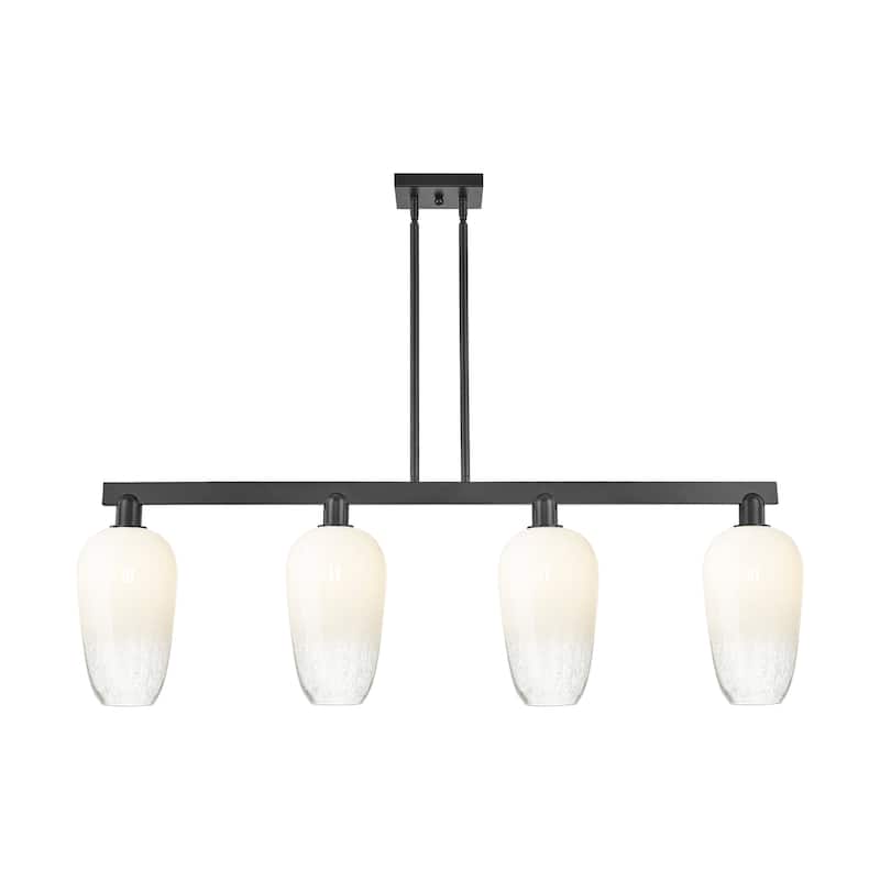 Innovations Lighting 716-4I-16-48 Brookhaven Flute Linear Brookhaven - Matte Black / Opal