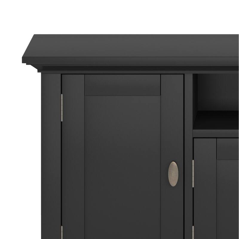 WYNDENHALL Mansfield SOLID WOOD 72 inch Wide Transitional TV Media Stand For TVs up to 80 inches - 72'' W x 16.5'' D x 26'' H