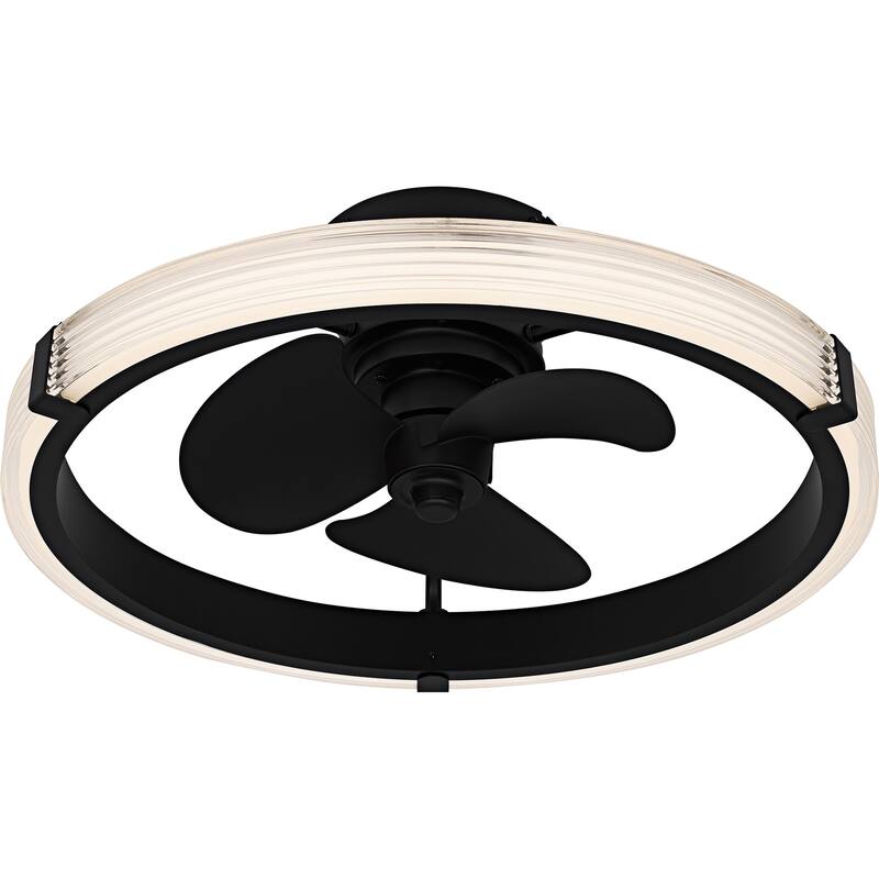 Elrod Integrated LED Matte Black Ceiling Fan Light