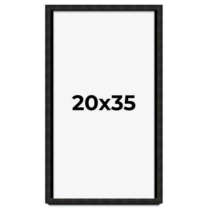 20x35 Shadow Box Black Rustic Barnwood Display Frame | 1.125 Inch