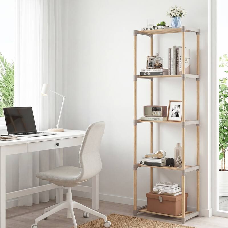 Gymax 5-Tier Bookshelf w/Open Shelves Freestanding Storage Organizer