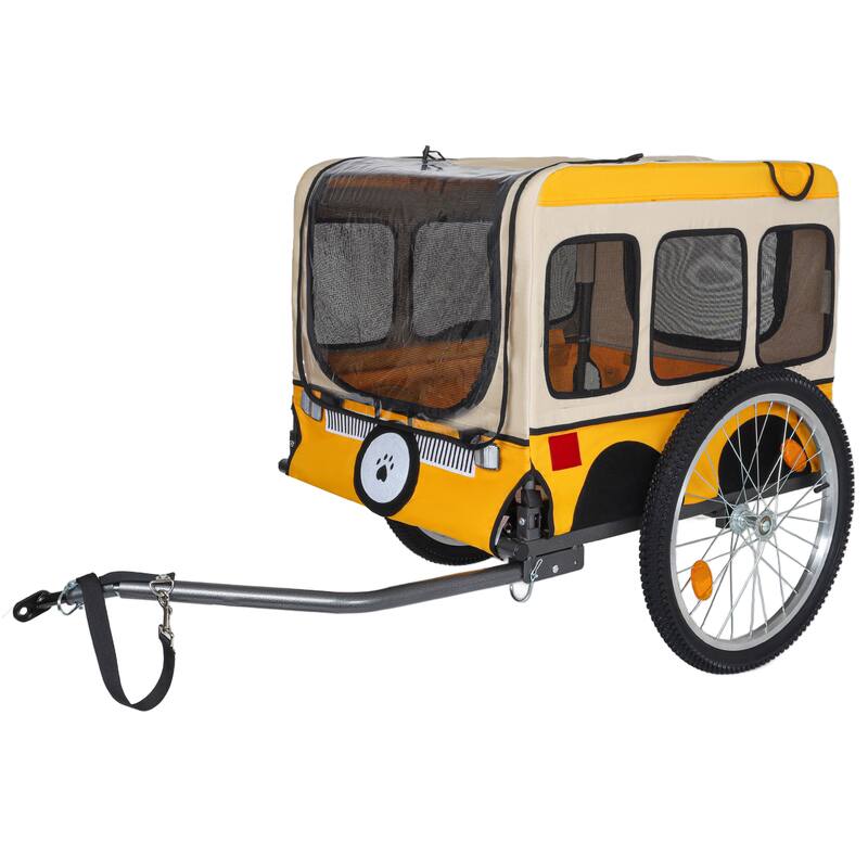 Large Folding Bike Trailer for Dogs, Heavy-Duty Steel Frame, Spacious Design, All-Terrain Cycling, Jogging & Camping Adventure