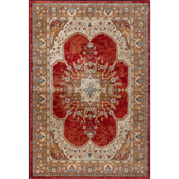 Rugs2Go Persian Culture Red Masal Oriental Heatseat Polypropylene Easy