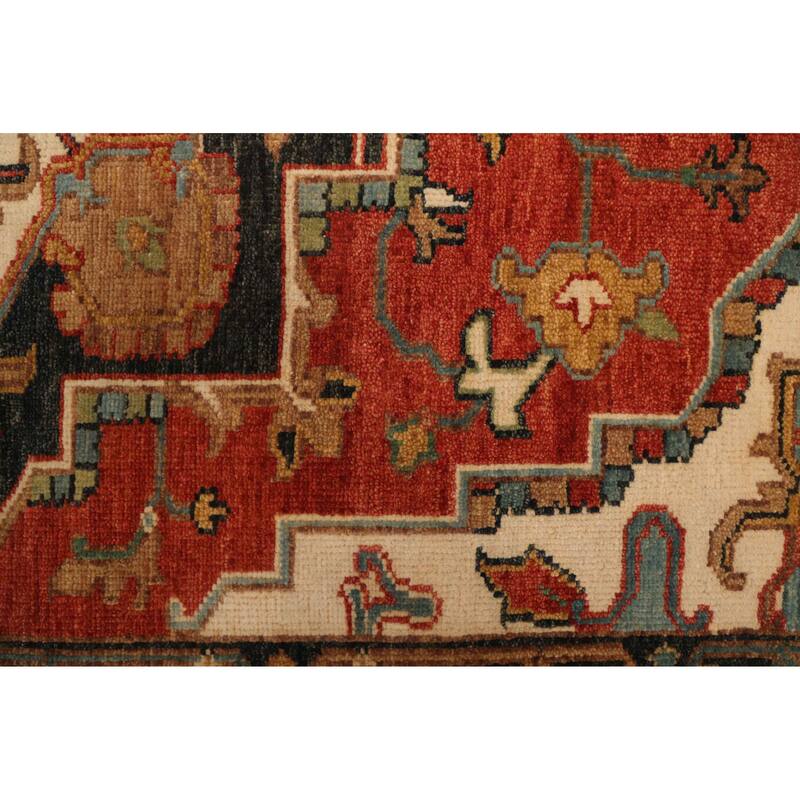 ECARPETGALLERY Hand-knotted Jules Sultane Red Wool Rug - 4'1 x 5'11