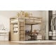 preview thumbnail 5 of 15, Wood Full Size Loft Bed with Built-in Wardrobe, Desk and Drawers, Natural