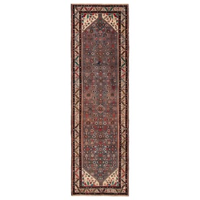 ECARPETGALLERY Hand-knotted Andelz Grey Wool Rug - 3'1 x 10'0