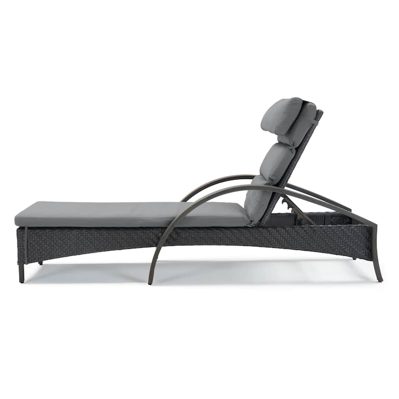 Barcelo 2 Piece Sunbrella Outdoor Patio Chaise Lounges Set