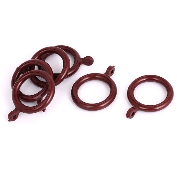 Shop 6pcs Plastic Shower Curtain Eyelet Loop Rings Hook