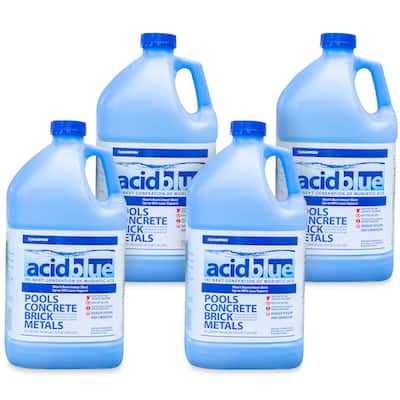 Champion Acid Blue Muriatic Acid for Removal of Stains on Driveways (4 Pack) - 36