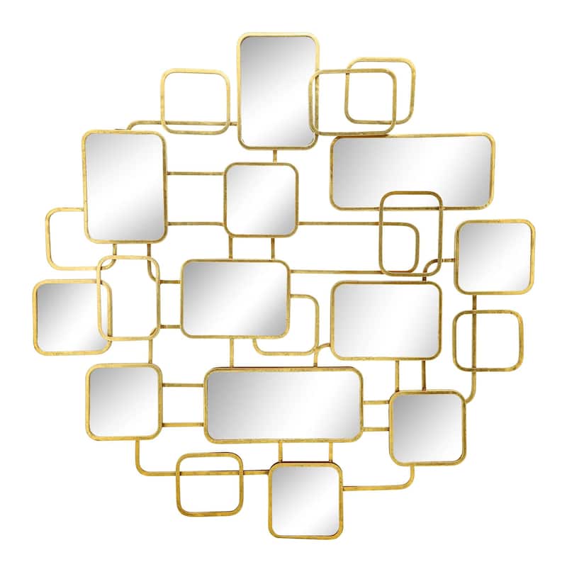 Mirrored Accent Wall Decoration - 39" - Gold