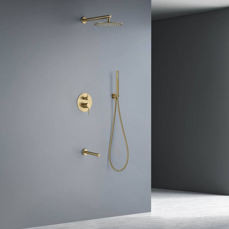 Pressure Balanced 3-Function Shower System with Rough-In Valve