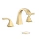 preview thumbnail 5 of 14, BATHLET Widespread Two-Handle Bathroom Faucet With Drain Assembly Brushed Gold