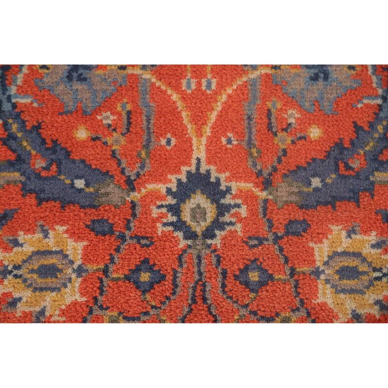 All-Over Floral Heriz-Serapi Oriental Runner Rug Wool Carpet - 2'6"x 7'11"