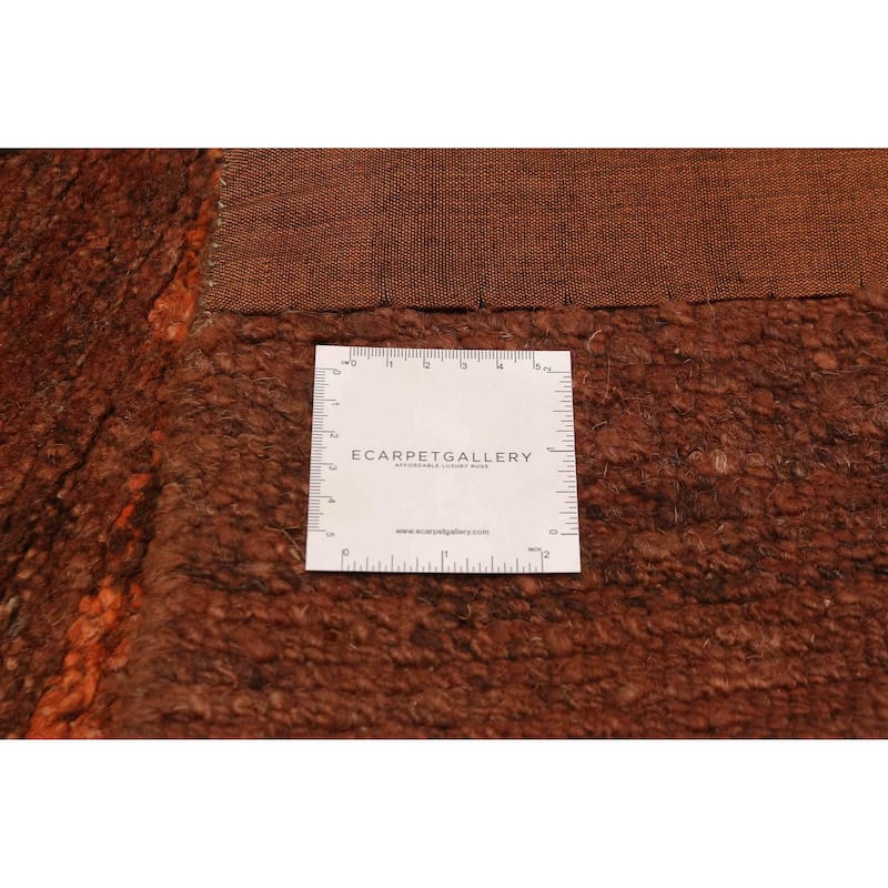 ECARPETGALLERY Hand-knotted Opulence Orange Wool Rug - 10'0 x 10'0