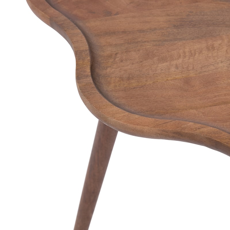 Kate and Laurel Alezar Scallop Wood Coffee Table - 30x30x18