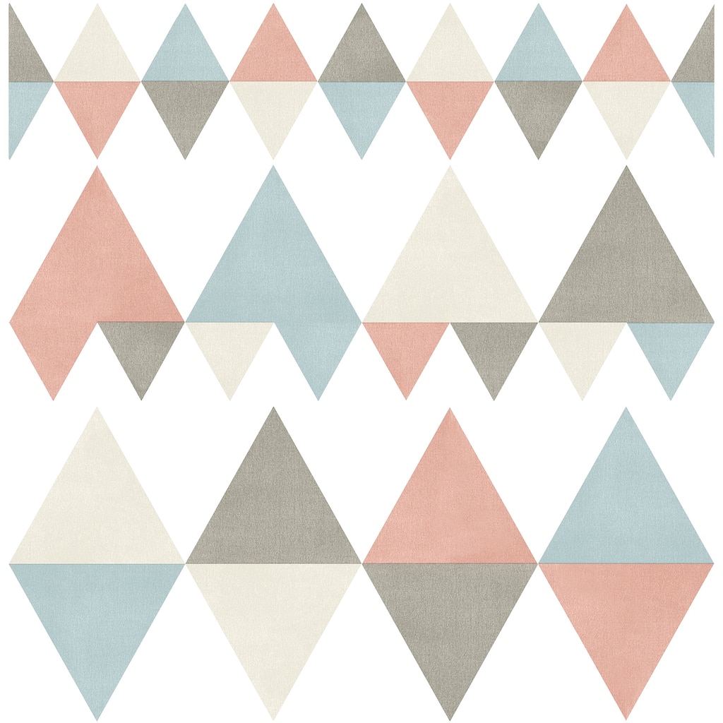 A-Street Prints Trilogy Coral Geometric Wallpaper