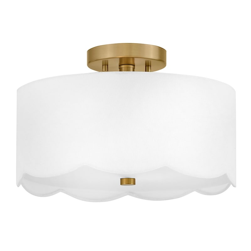 Lark 84381 Bliss 2 Light 14" Wide Semi-Flush Drum Ceiling Fixture with