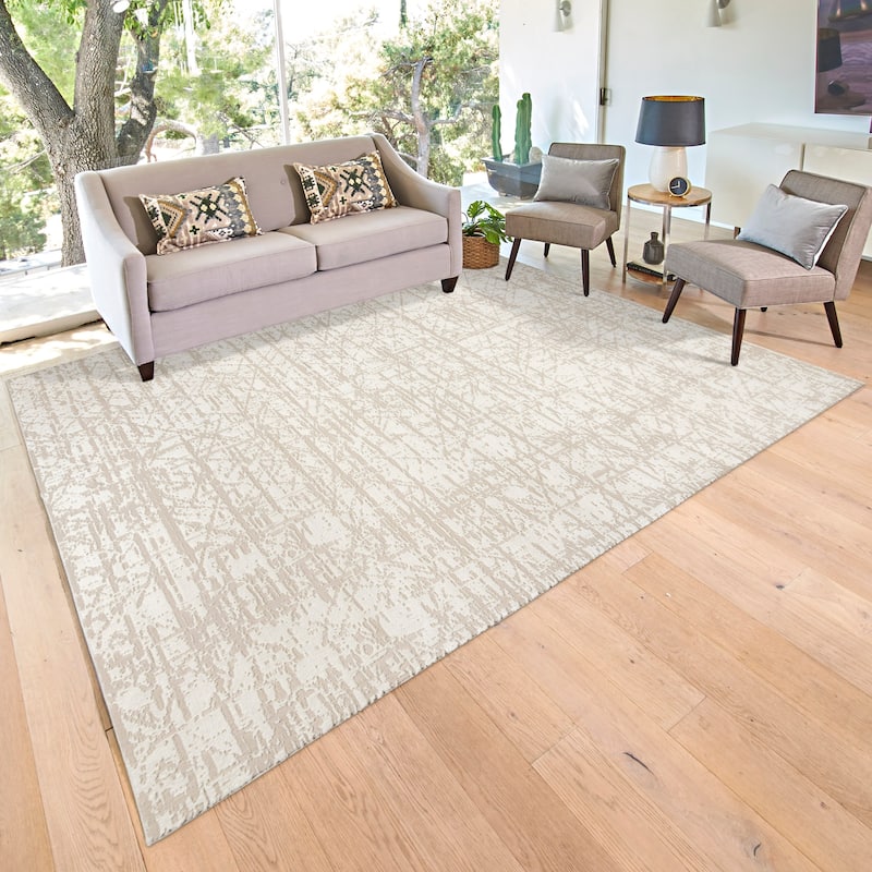 Gertmenian Kielo Modern Abstract Soft Polyester High-Low Style Indoor Area Rug Collection