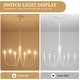 preview thumbnail 29 of 69, 6-Light Modern Candlestick Hanging Linear Chandelier Lighting Island Chandelier for Kitchen Island