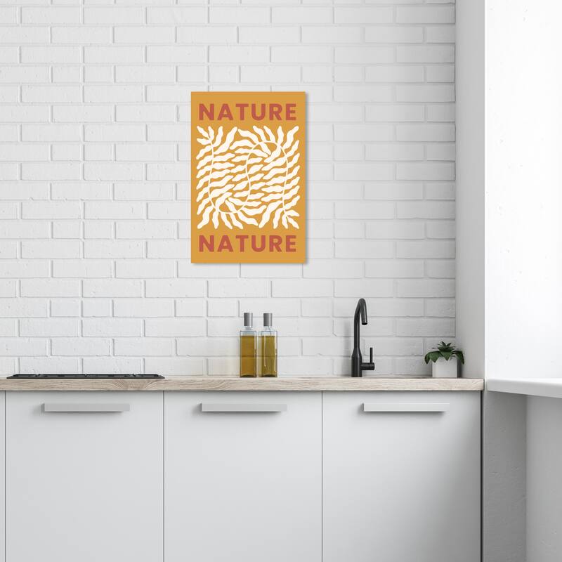 Wynwood Studio Canvas Floral and Botanical Nature Nature Poster Brown and Ochre Modern & Contemporary Wall Art Canvas Print - 16 x 24