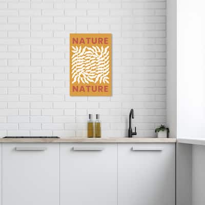Wynwood Studio Canvas Floral and Botanical Nature Nature Poster Brown and Ochre Modern & Contemporary Wall Art Canvas Print