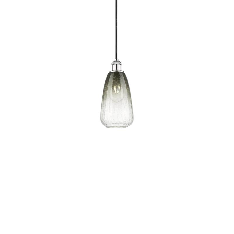 Innovations Lighting 616-1S-13-6 Brookhaven Almond Pendant Brookhaven - Polished Chrome / Slate