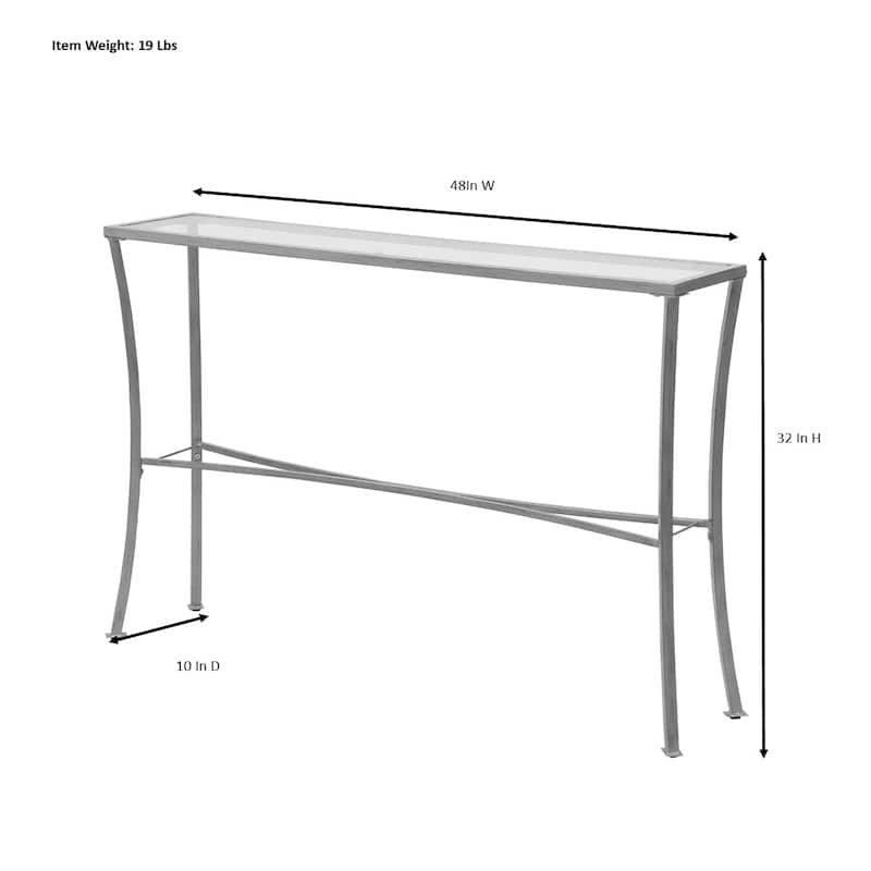 Carolina Living Palin Glass Top Console Table - Antique Gold