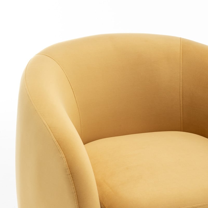 SEYNAR Modern Glam Velvet Upholstered 360 Degree Swivel Accent Armchair Set of 2